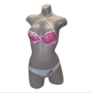 Recco Size Medium Brazilian Angel White & Pink Bikini Set. New With Tags